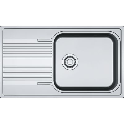  Evier en inox Franke Smart 640637 couleur inox 860x500 avec 1 cuve vidage manuel