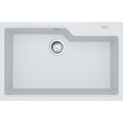  Evier en fragranit Franke Urbis 662154 couleur blanc artic 780x500 avec 1 cuve vidage manuel