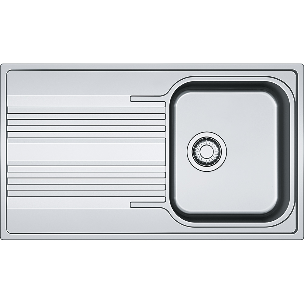  Evier en inox Franke Smart 640613 couleur inox 860x500 avec 1 cuve vidage manuel SRL611-86_SRX611-86