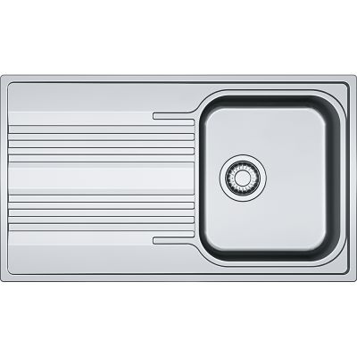  Evier en inox Franke Smart 640613 couleur inox 860x500 avec 1 cuve vidage manuel