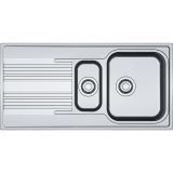  Evier en inox Franke Smart 640668 couleur inox dekor® 1000x500 avec 1 et cuve vidage manuel