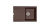 Evier en céramique Franke MARIS 099964 couleur chocolat 780x500 avec 1 cuve vidage automatique égouttoir réversible