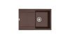Evier en céramique Franke MARIS 099964 couleur chocolat 780x500 avec 1 cuve vidage automatique égouttoir réversible