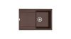 Evier en céramique Franke MARIS 099964 couleur chocolat 780x500 avec 1 cuve vidage automatique égouttoir réversible