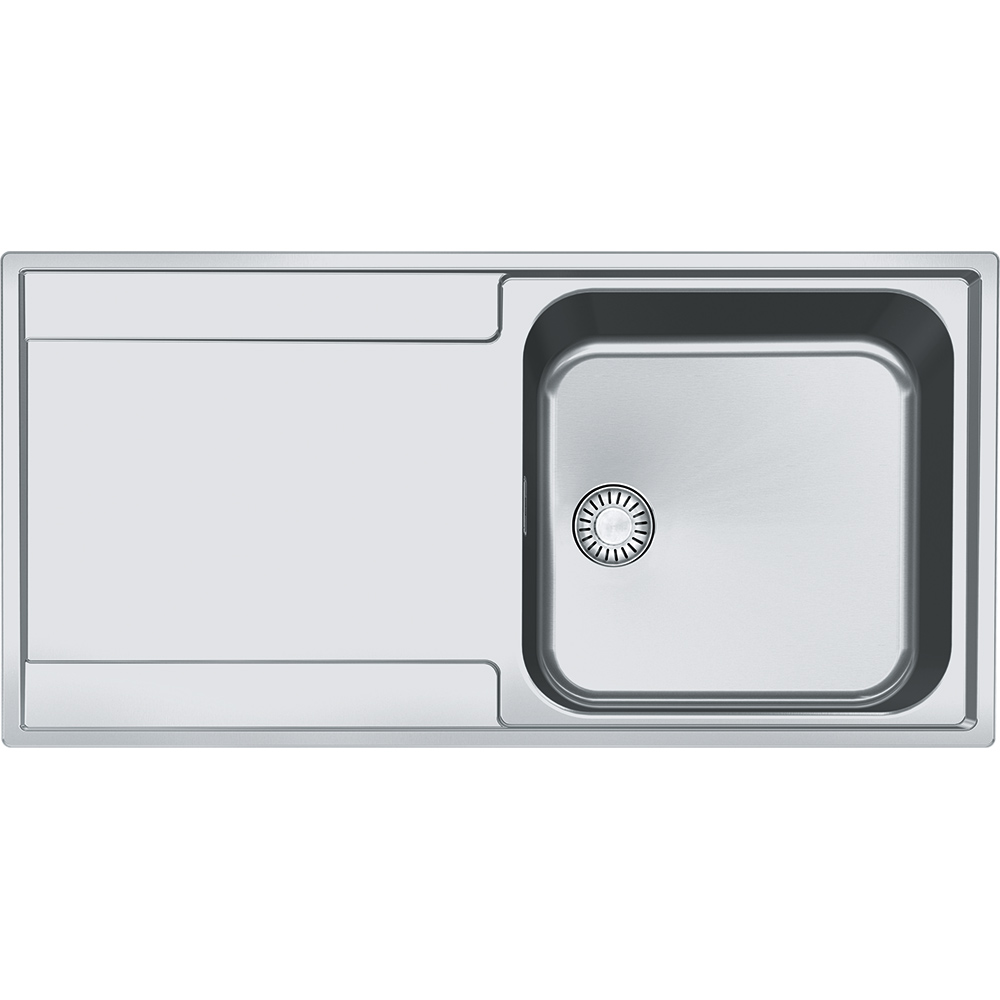  Evier en inox Franke MARIS 006884 couleur inox 1000x510 avec 1 cuve vidage manuel égouttoir réversible MRT211_MRX211