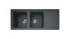 Evier Franke Impact IMG 621 en Fragranit Graphite 1160x500x220 2 cuves égouttoir réversible