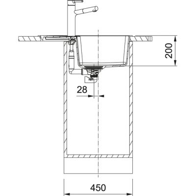 Plan 2 Evier Franke CNG 611-62 BLANC ART MANU CENTRO 913348