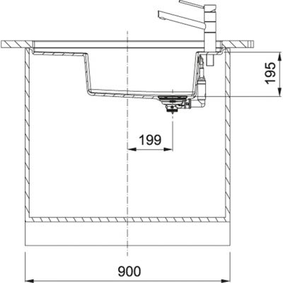 Plan 2 Evier Franke FNG 111-86 BLANC POL.AUTO ACC FRESNO 957472