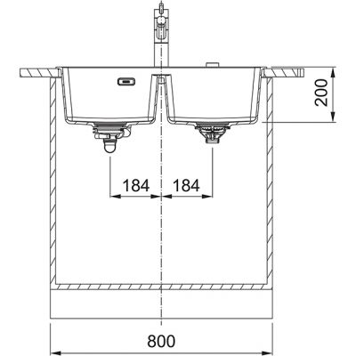 Plan 2 Evier Franke MRG 620-34-34 PR AUTO BLC AR. MARIS 152432