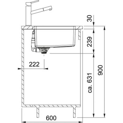 Plan 2 Evier Franke MRX 160-34-19 INOX MANU SE PCG MARIS 950862