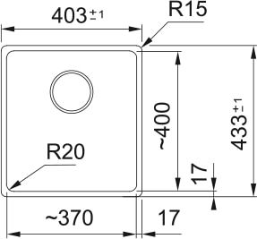 Plan 1 Evier Franke MRG 110-37 BLANC MANU MARIS 282245