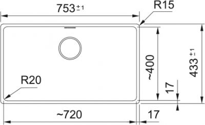 Plan 1 Evier Franke MRG 110-72 BLANC MANU MARIS 282764