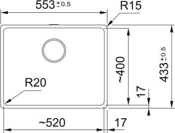 Plan 1 Evier Franke MRG 210-52 BLANC MANU MARIS 280746