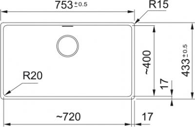 Plan 1 Evier Franke MRG 210-72 BLANC MANU MARIS 281002