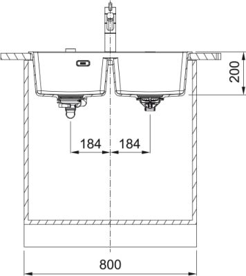 Plan 2 Evier Franke MRG 620-34-34 PR STONE AUTO MARIS 152470