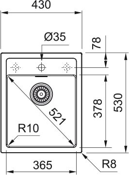 Plan Evier Franke SID 610-43 URBAN GREY SIRIUS 274561