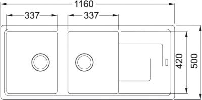 Plan Evier Franke TTD 621 BLANC MANU TITAN 022693