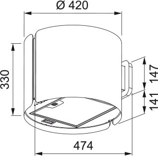 Plan Hotte Franke FSMS WALL F 42 BK MATT SMART MURALE 272475