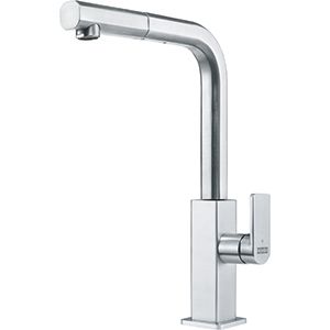 Vue Mitigeur Franke MYTHOS bec lev. latéral INOX MYTHOS 543453