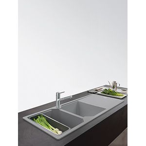 Vue 2 Mitigeur Franke TAROS NEO Bec pivotant INOX TAROS NEO 750349