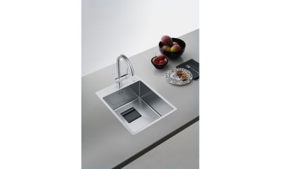 Vue 3 Mitigeur Franke LEDA Bec latéral INOX LEDA 728805