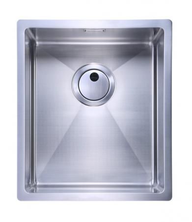  Evier en inox Home-inox Sous Plans HI-34x40R10-VAUTO-SP-BONDSTD 340x400 avec 1 cuve vidage manuel