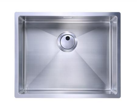  Evier en inox Home-inox Sous Plans HI-50x40R10-VAUTO-SP-BONDLUNE 500x400 avec 1 cuve vidage manuel
