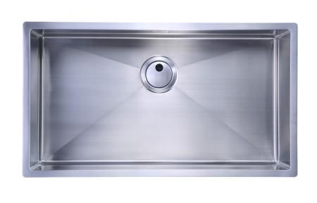  Evier en inox Home-inox Sous Plans HI-74x40R10-VAUTO-SP-BONDLUNE 740x400 avec 1 cuve vidage manuel