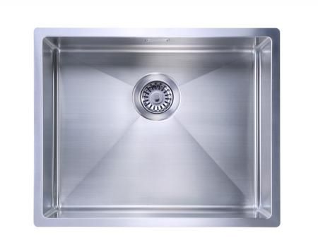  Evier en inox Home-inox AE-AF HI-50x40R10-VAUTO-AEAF-BONDSTD 500x400 avec 1 cuve vidage manuel
