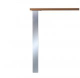 Accessoires Luisina ZDN PRC68 057 Pied de table carré en acier aspect inox H 820 mm - 60 x 60 mm