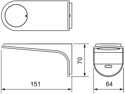 Plan Accessoires en non précisé Luisina Kity ZE0081005 couleur aluminium 151x64