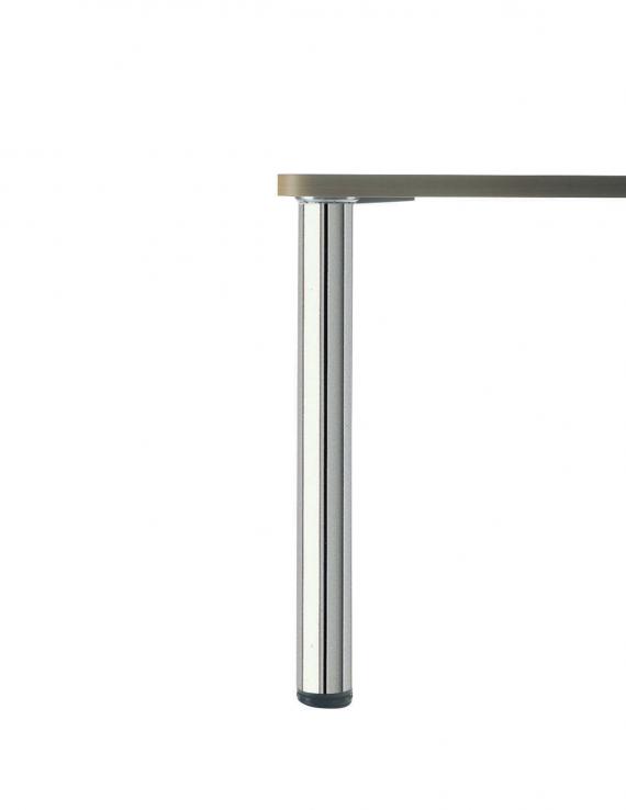 Accessoires en acier Luisina ZDN PR609 015 Pied de table rond en acier chromé H 870 mm - Ø60 mm ZDN PR609