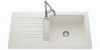 Evier en synthese Luisina Solaire EV296VEAP 006 finition naturalite couleur blanc 1000x500 avec 1 cuve vidage automatique égouttoir réversible