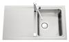 Evier en inox Luisina Fagotto EV5801 IMS finition luisinox couleur inox mini-structure 870x510 avec 1 cuve vidage manuel égouttoir réversible
