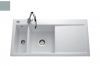 Evier en inox Luisina Amor EV5076G 005 finition luisiceram couleur alu 1000x510 avec 1.5 cuves vidage manuel
