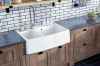 Evier en inox Luisina Esprit Chambord EV9529006 finition luisigranit couleur blanc 898x661 avec 2 cuves vidage automatique