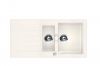 Evier en inox Luisina Scala EV22411 106 finition luisidiam couleur polaris 1000x500 avec 1.5 cuves vidage manuel égouttoir réversible