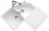 Evier en inox Luisina Eviers D'angle EV22431LC 116 finition luisigranit couleur alpina 840x840 avec 2 cuves vidage manuel