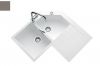 Evier en inox Luisina Eviers D'angle EV22431LC 231 finition luisigranit couleur beton 840x840 avec 2 cuves vidage manuel