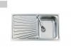 Evier en inox Luisina Verdi EV5401 IMS finition luisinox couleur inox mini-structure 860x500 avec 1 cuve vidage manuel égouttoir réversible