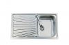 Evier en inox Luisina Verdi EV5401 IL finition luisinox couleur inox lisse 860x500 avec 1 cuve vidage manuel égouttoir réversible
