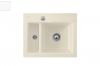  Evier en céramique Luisina Subway Xm Flat EV6780 2F KG couleur snow white 585x475 avec 1.5 cuves vidage manuel