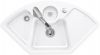 Evier en inox Luisina Eviers D'angle EV6708 02 R1 finition luisiceram couleur blanc 1075x600 avec 2.5 cuves vidage manuel