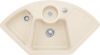 Evier en inox Luisina Eviers D'angle EV6708 02 FU finition luisiceram couleur ivory 1075x600 avec 2.5 cuves vidage manuel