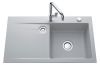 Evier en inox Luisina Élégance EV5052D 005 finition luisiceram couleur alu 800x510 avec 1 cuve vidage manuel