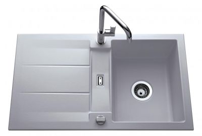  Evier en inox Luisina Prestige EV5091 005 finition luisiceram couleur alu 870x510 avec 1 cuve vidage manuel égouttoir réversible