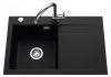 Evier en inox Luisina Élégance EV5054G 218 finition luisiceram couleur nigra 800x510 avec 1 cuve vidage manuel