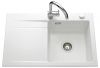  Evier en inox Luisina Élégance EV5054D 006 finition luisiceram couleur polar 800x510 avec 1 cuve vidage manuel