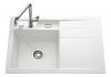 Evier en inox Luisina Trésor EV5018G 216 finition luisiceram couleur blanc brillant 780x510 avec 1 cuve vidage manuel