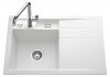 Evier en inox Luisina Trésor EV5018G 006 finition luisiceram couleur polar 780x510 avec 1 cuve vidage manuel